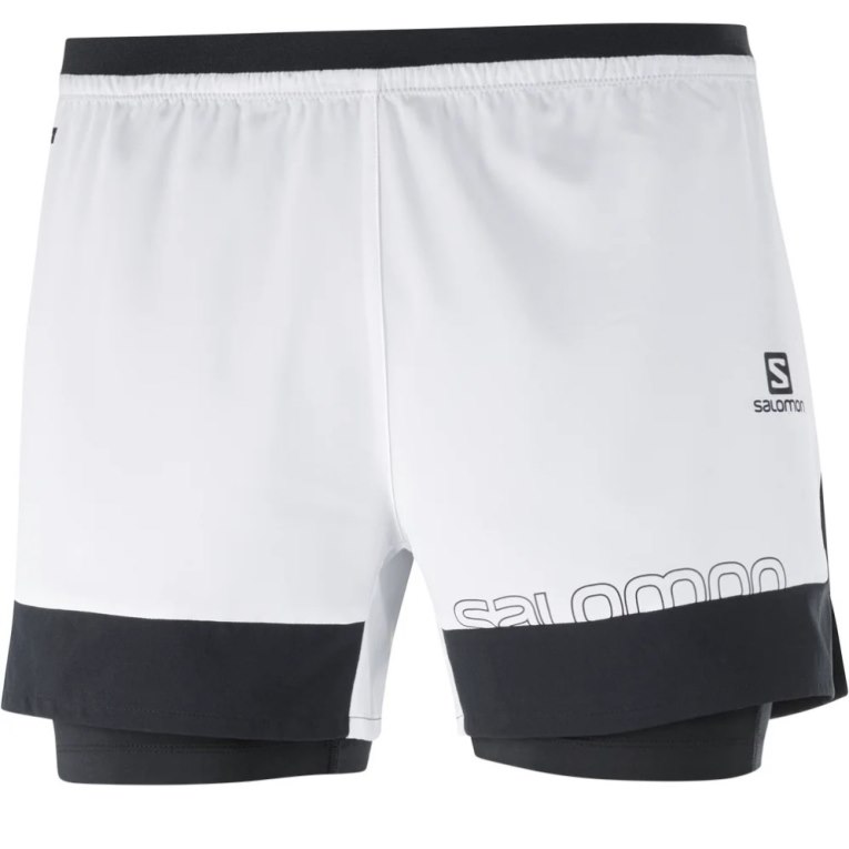 White Salomon Cross 2in1 Men's Shorts | IE OL4235